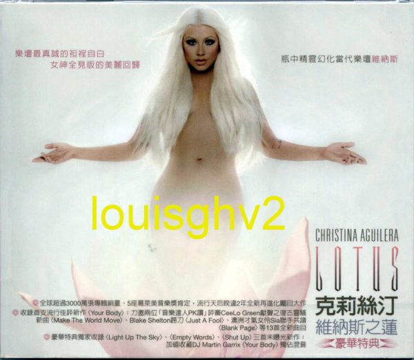 CA__01064.jpg CHRISTINA AGUILERA Lotus Deluxe Edition 2012 Taiwan Limited W/OBI CD+ Promo CD