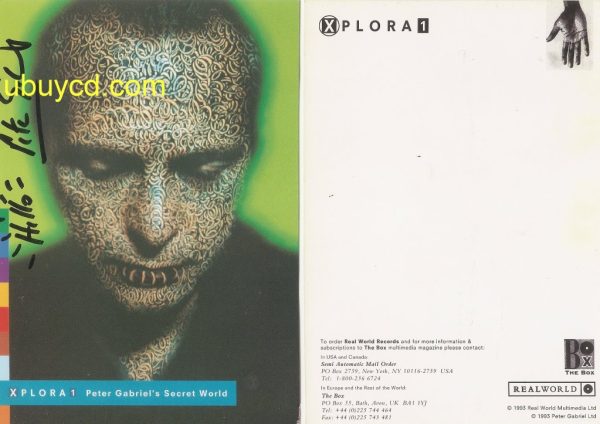 Peter Gabriel-Hong Kong Promotion Trip 90's Autographed Postcard Original Reprint 4 R Size Rare